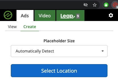 Ezoic Placeholder via Chrome extension
